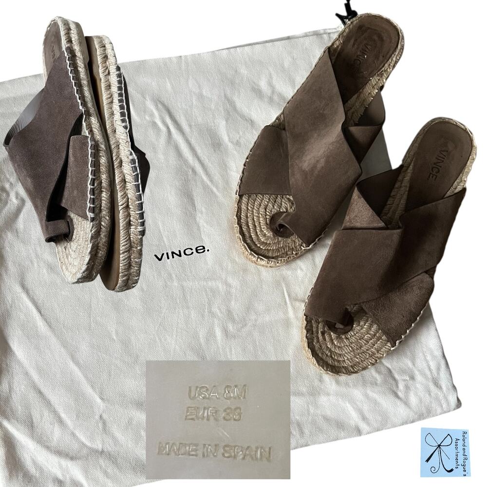 Vince. Jute Sandals Sz 8